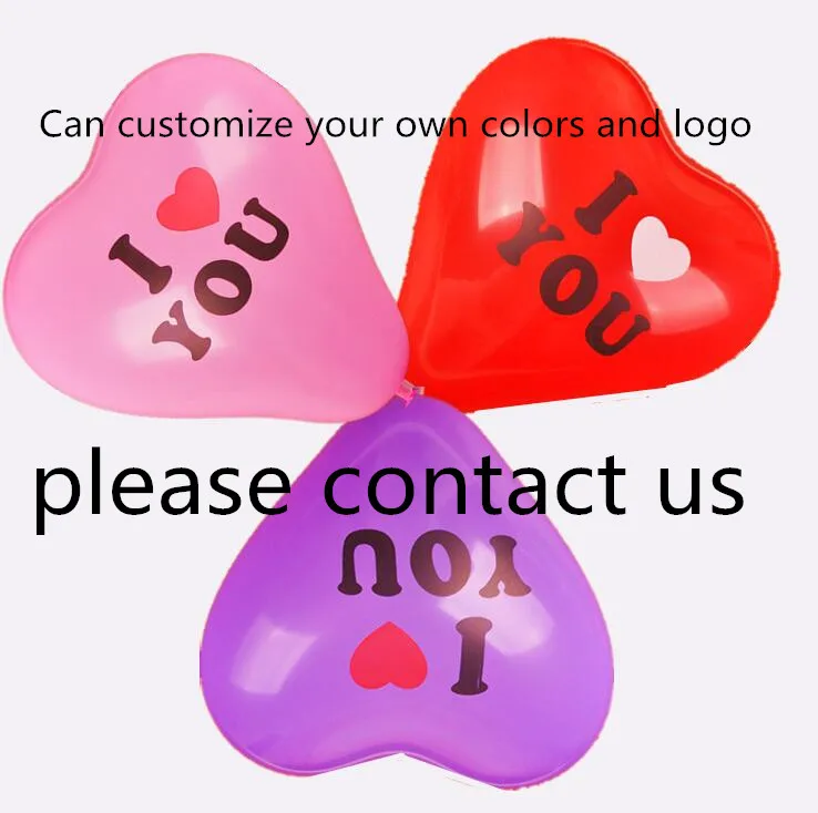 Шары в форме сердца с индивидуальным логотипом 12 дюймов 2 г рекламные шары на
