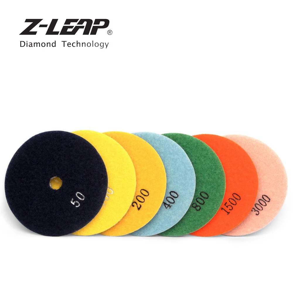 7 шт. Алмазные Гибкие Полировальные Диски для камня гранита