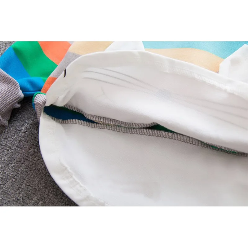 Babyinstar костюм кролика для девочек, толстовка с ушками для детей, радужная толстовка с капюшоном, детская одежда, толстовки для девочек, детская одежда