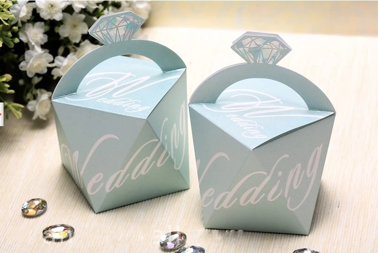 Творческий алмаз Свадебная вечеринка коробки для конфет драже сладости подарки