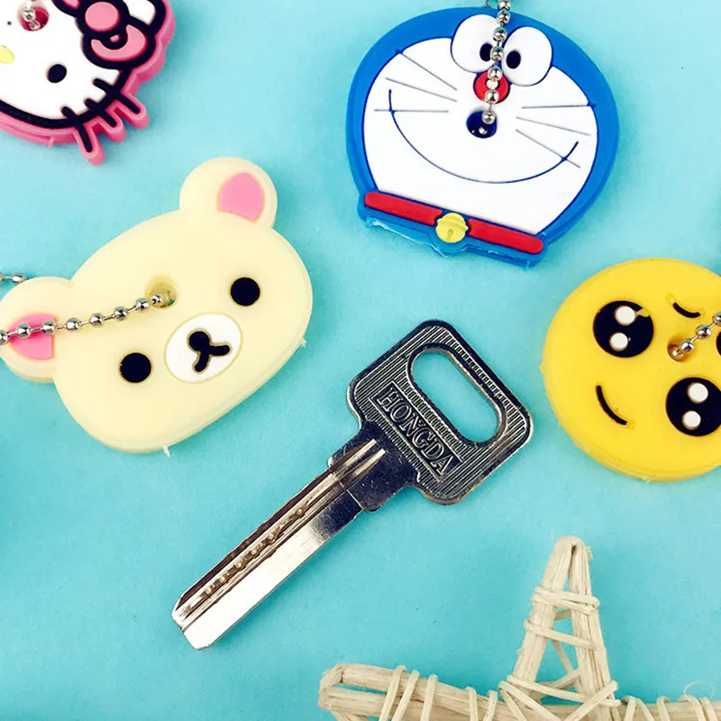 Милый креативный держатель для ключей мягкий брелок из ПВХ орнамент подвеска