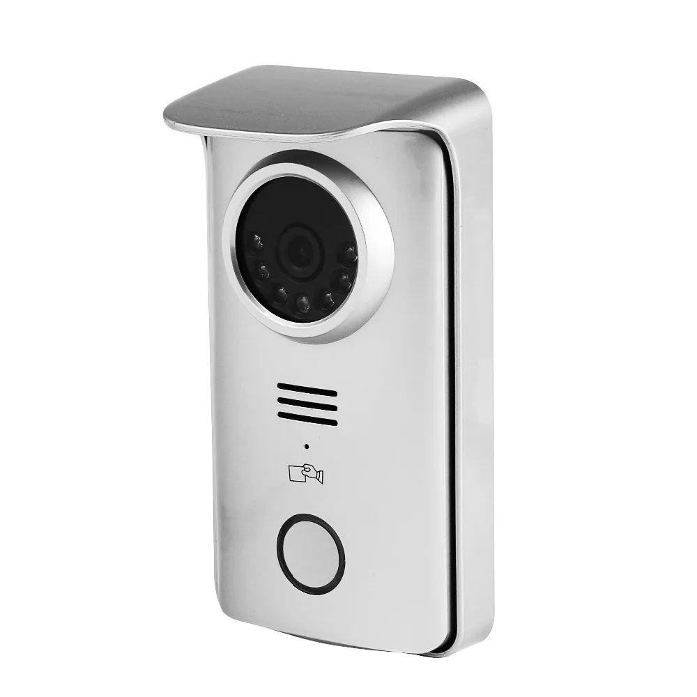 Free Shipping Wireless 7" Color LCD Screen Video Door Phone Intercom Record Monitor Kit RFID Unlock Camera Security CCTV |