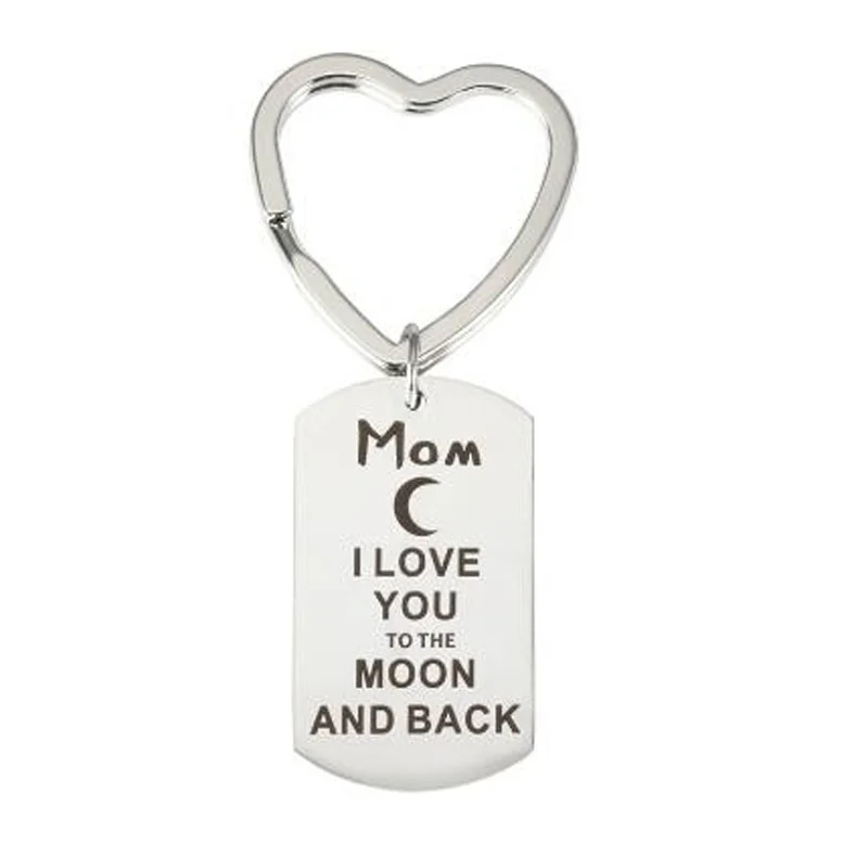 Брелок из нержавеющей стали с надписью I Love You To The Moon And Back|Брелоки| |