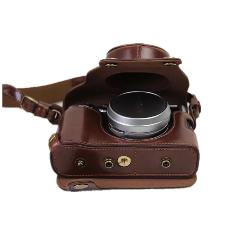 Черный/кофейный/Коричневый чехол для камеры из искусственной кожи Fujifilm Fuji X100F X100-F