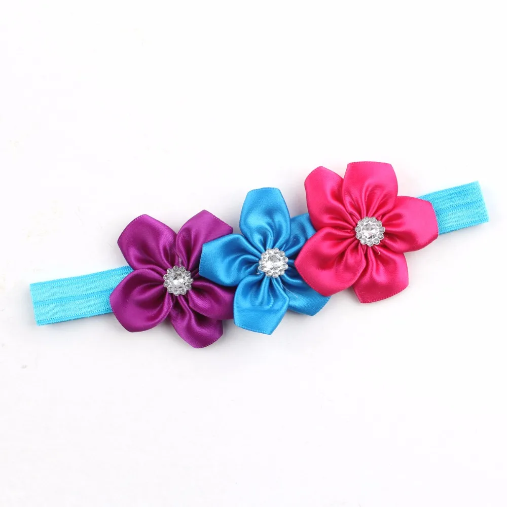 1 шт. Смешать Цвет Искрение Кристалл Ленты Цветы Девушки Оголовье | Детская одежда