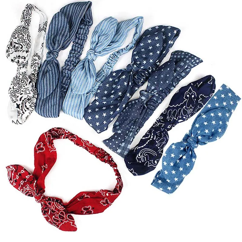 

Women Summer Sweet Hair Bands Floral Printed Headbands Retro Cross Turban Bandanas HairBand Hair Accessories Headwrap Headwear