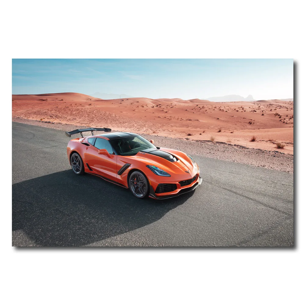 Картина на холсте с транспортными средствами спортивный автомобиль Corvette ZR1