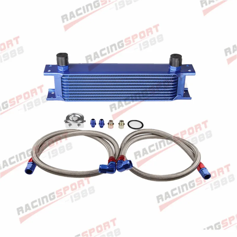 

Universal Engine Transmission Oil Cooler Kit 9 Row -10AN