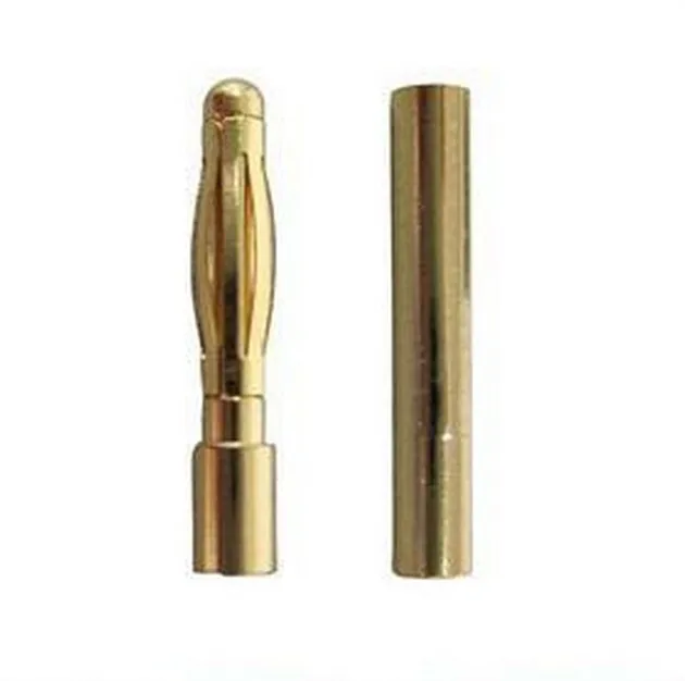 5 пар 2.0 мм золотых банановых разъемов Bullet Banana с 2 мм штекером для RC Lipo аккумулятора ESC запасные части игрушки Quadcopter бесплатная доставка.