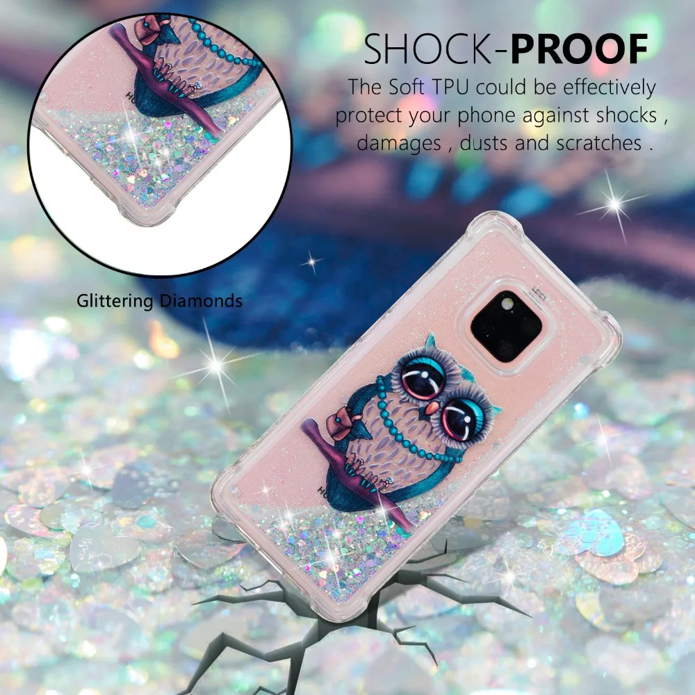 Единорог 3D Жидкий чехол для coque Huawei Mate 20 Pro Lite Nova 2i 10 Y3 Y5 III 2017 Y6 Y7 Etui Hoesjes | Мобильные