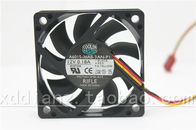 

Free shipping cooler A6015-36RB-3AN-P1 12v 0.18a 60x60x15mm