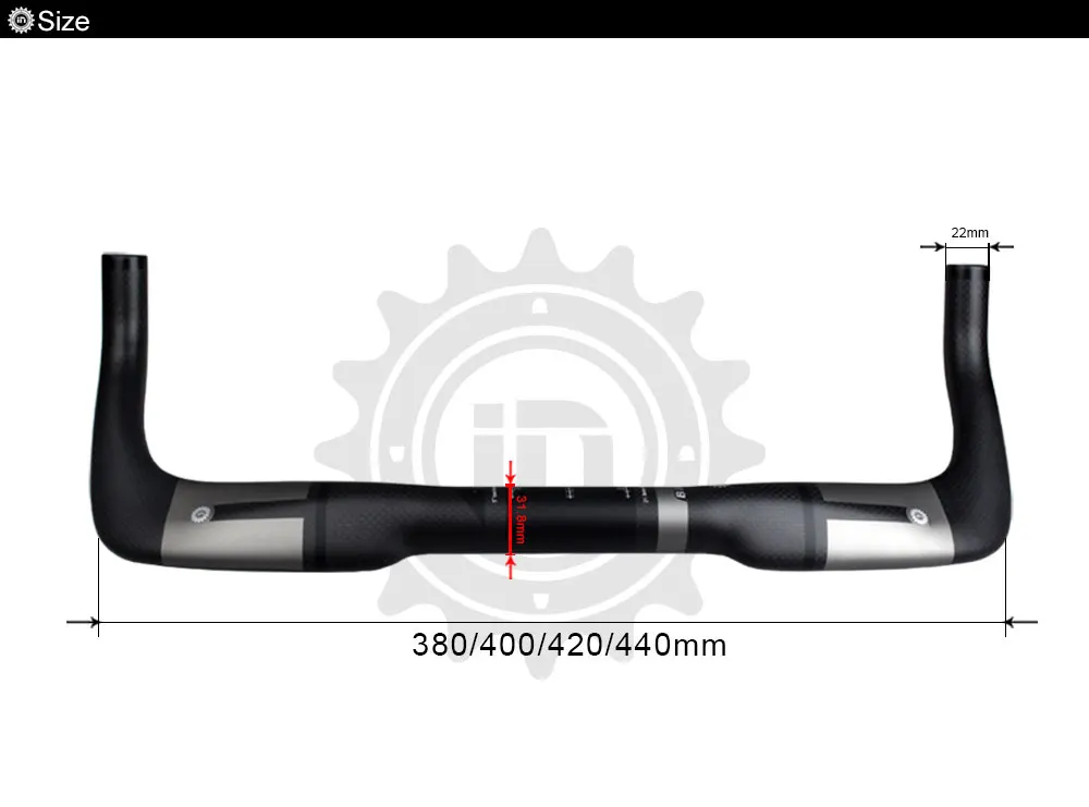 BIKEIN-сверхлегкий углеродное волокно Toray T700 дорожный велосипед TT руль 380/400/420/440 мм+ дорожный велосипед Pro стержней 80/90/100/110 мм