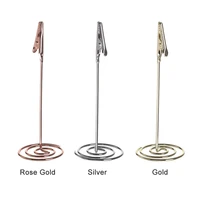photos clips wedding table number stand desktop decoration place card holder romantic rose gold clamps stand party decoration