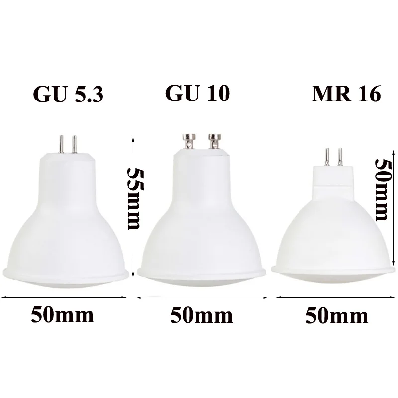 Светодиодная лампа MR16 GU5.3 SMD 5730 высокой мощности 3 Вт 5 точечный светильник с