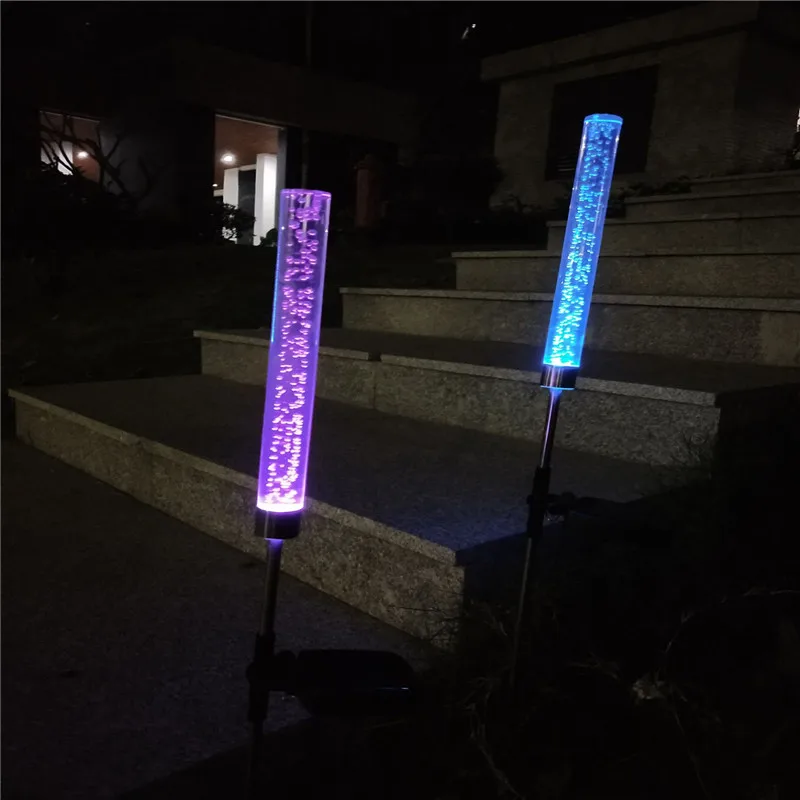 CLAITE 2 шт. светодиодный светильник на солнечных батареях с акриловыми пузырьками