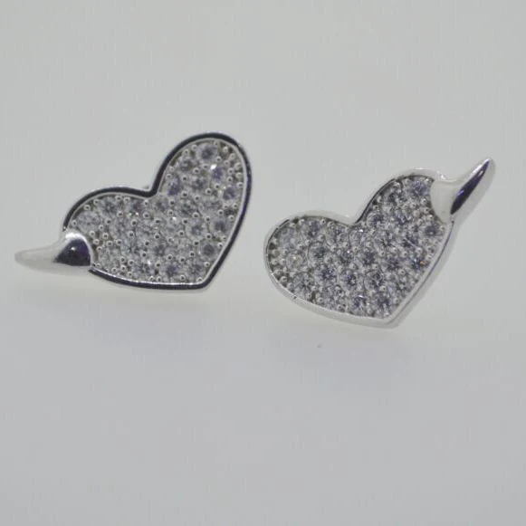 Микро проложить сердце Крылья ангела циркон ювелирные изделия золотые серьги |