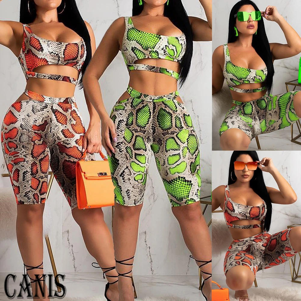 Новые женские летние сексуальные серпантин Блестящие трубки топ шорты Bodycon комплект из двух предметов наряды короткие наборы комбинезонов