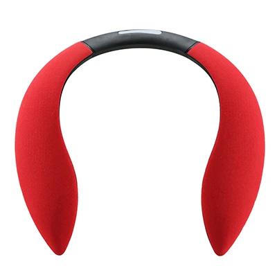 Red 3D стерео беспроводной Bluetooth динамик Портативный Спорт бег музыка Bluetooth 5,0 шейный шеи USB динамик Прямая поставка - Цвет: Red
