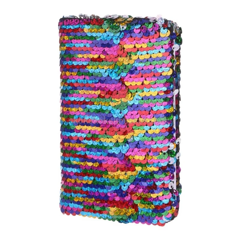 Colorful Creative Sequins Notebook Notepad Glitter Diary Memos Stationery Office Supplies Stationery 78 Sheets Jy23 19 Dropship - Цвет: Colorful