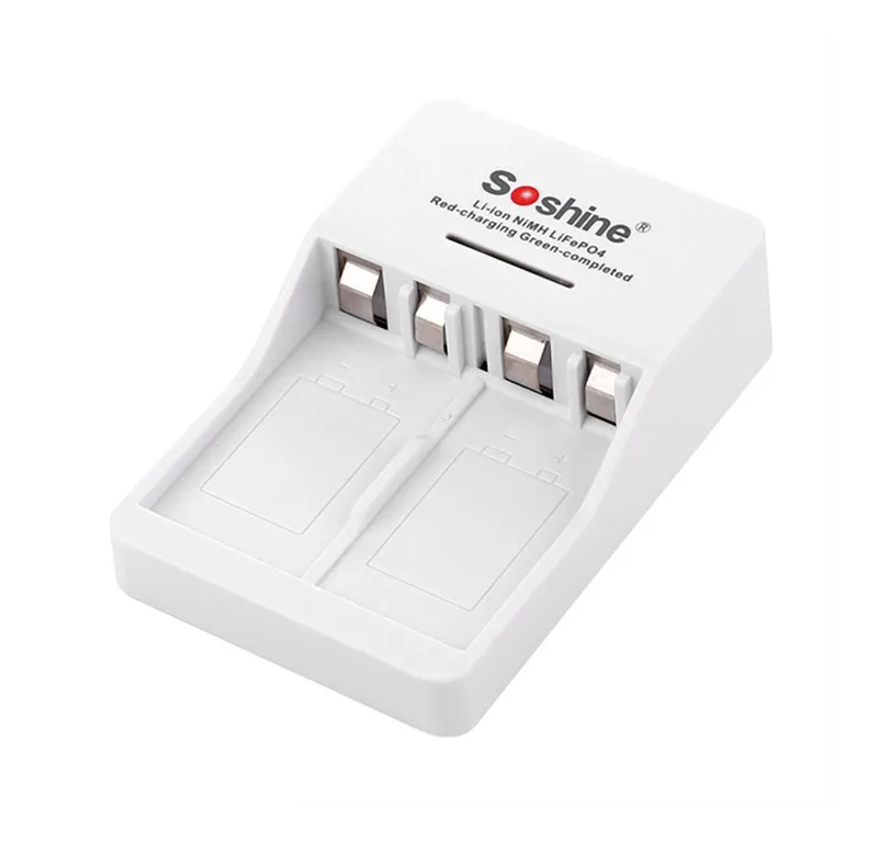 Soshine V1 9V li-ion Ni-MH зарядное устройство с 2 слотами Вход: AC 90-260VAC 50/60Hz EU/US Plug-250 V |