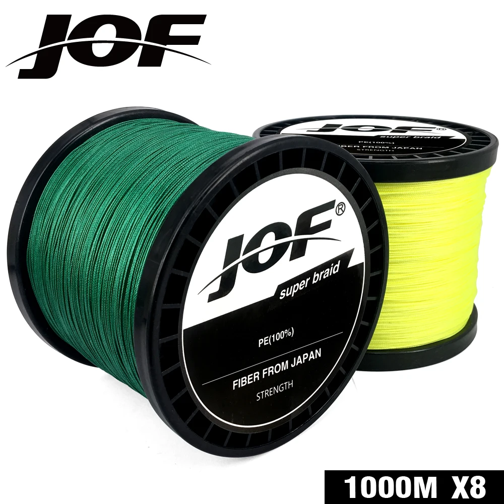 JOF 9 цветов рыболовная леска 8 нитей Карп Рыболовный шнур 1000 м 100% PE Pesca плетеная