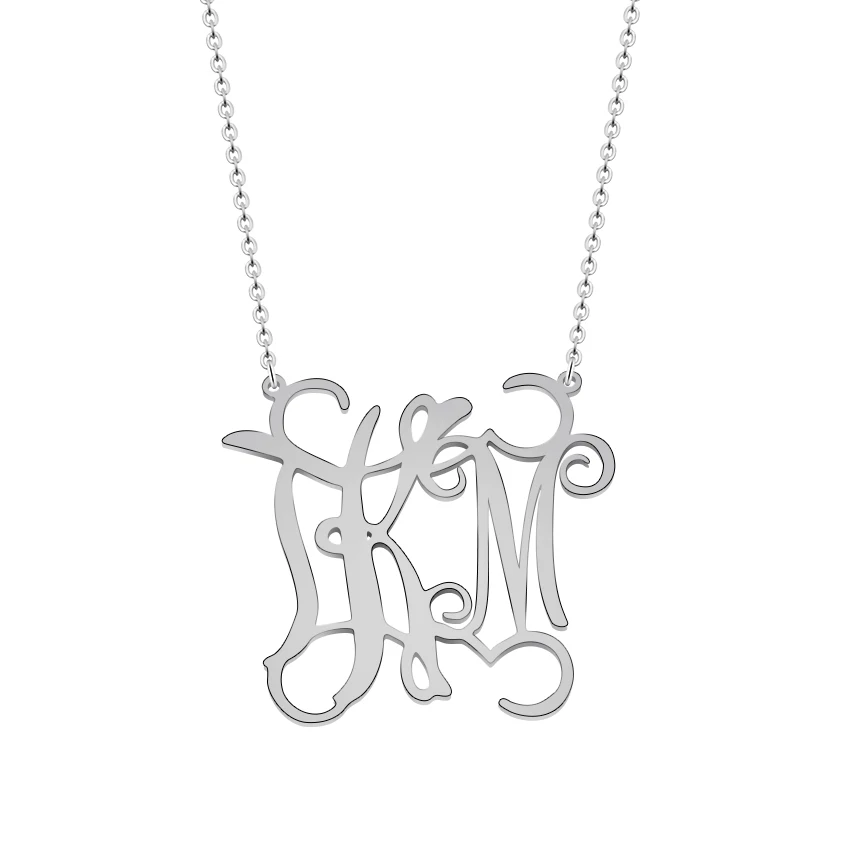 Fashion Personalized Custom Monogram Necklace Women Initial Pendant Chains Necklaces Birthday Gifts Valentine's Day Jewelry Kids
