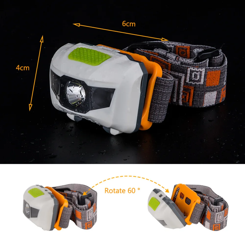 

Red Light R3+2LED Mini Headlamp Light Outdoor 800 Lumens Headlight Waterproof Head Flashlight Torch Lantern For Hunting Fishing