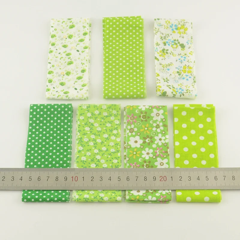 Тканевая ткань Booksew 100% хлопчатобумажная окрашенная зеленая тема полоски 5 см x 100 7