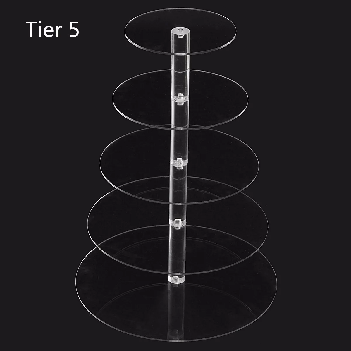 3/4/5/6 Tier Clear White Round Cup Cake Stand Acrylic Cupcake Stand Supplies Display Tower Wedding Birthday Party Decoration
