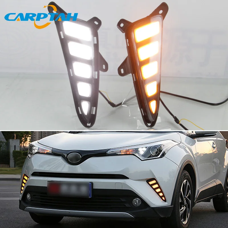Светодиодный ные дневные ходовые огни для Toyota C HR CHR 2016 2017 2018 водонепроницаемые 12 В