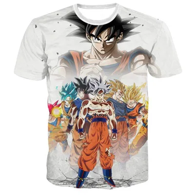 Для мужчин Dragon Ball Z футболка сын Goku vegeta Бодибилдинг Футболка супер футболка Saiyan летняя одежда Homme футбола DragonBall