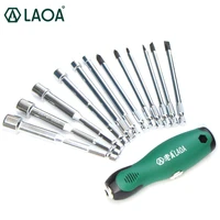 laoa cr v 12 in 1 socket screwdriver kit 6 sockets and 6 screwdriver bit set hand tools slotted torx phillips bits