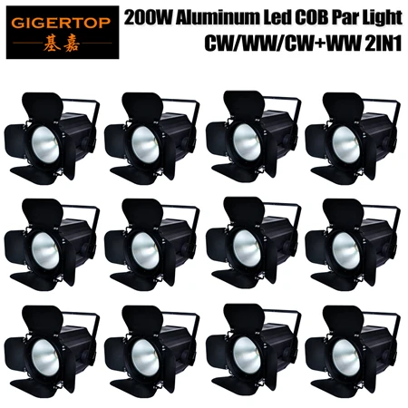 12 Gigertop TP-P67 200 Вт COB Алюминий Led Par свет шторки угол луча регулируемый/беспроводной 2,4 г Приемник оснащен дистанционное управление - Цвет: 12