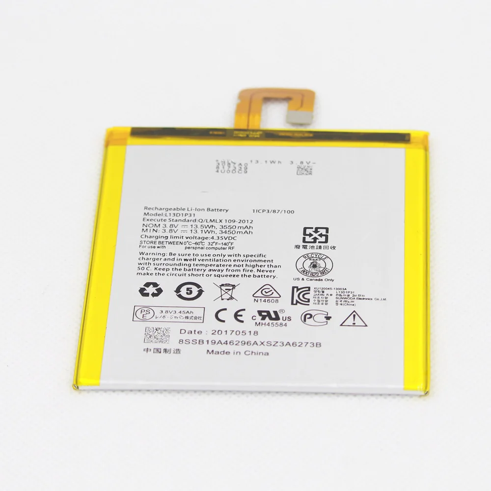 10 шт./лот высокое качество L13D1P31 батарея для Lenovo Pad S5000 S5000-H 3450-3550mAh | Мобильные