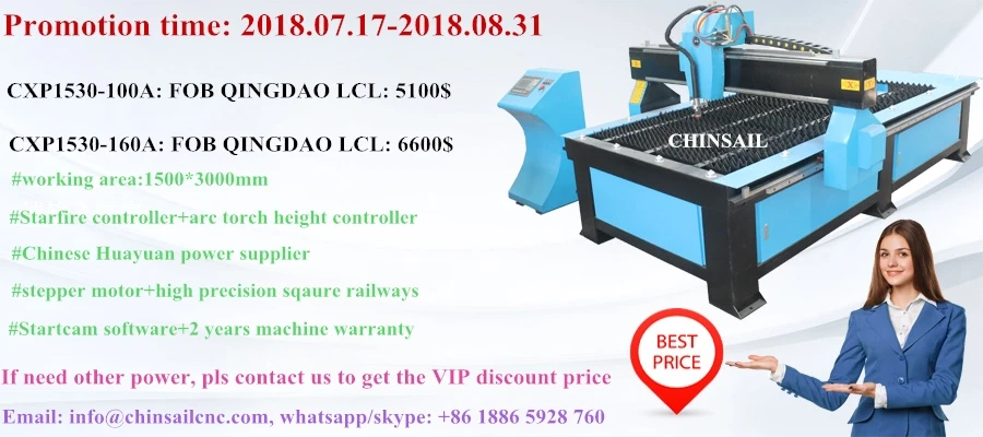 100 amp Настольный 1530 плазменная резка с ЧПУ фонарь регулировки высоты для алюминия