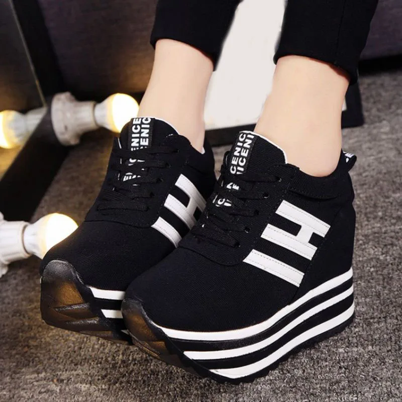 ZALAVOR/Женская обувь на высоком каблуке повседневная платформе увеличивающая рост