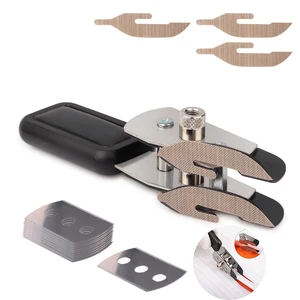 EHDIS Виниловая пленка для оклеивания автомобилей, Обёрточная бумага PTFE резак; Многофункциональный нож + 10 шт. лезвия углерода Фольга плёнка Авто Стикеры двойной режущей головки блока цилиндров инструмент Аксессуары