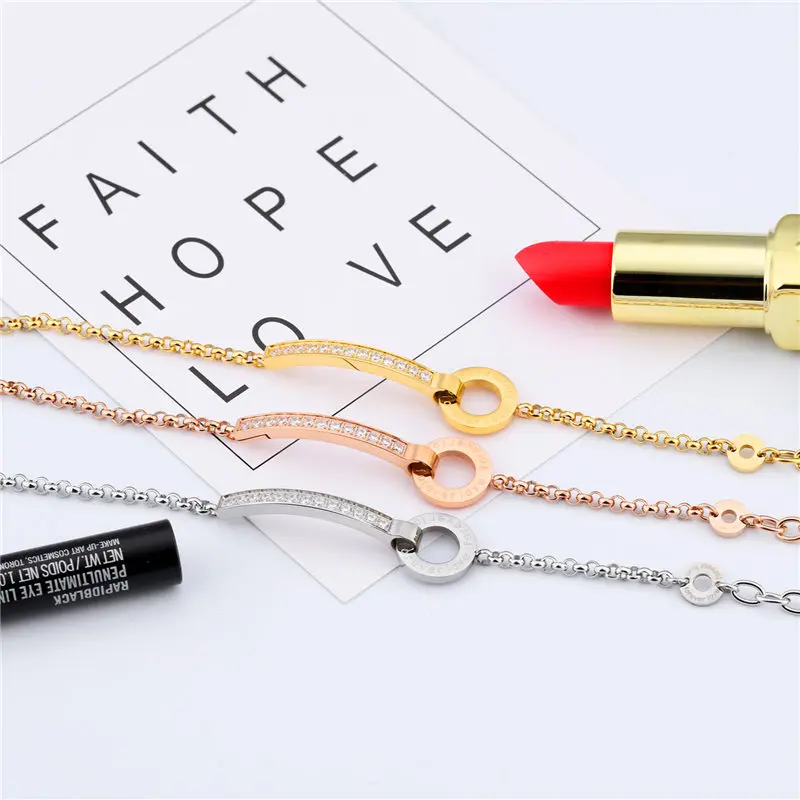 V.YA Luxury Gold Color Chain Link Bracelet for Women Ladies Crystal Birthday Jewelry Charms Female Gift Drop Ship | Украшения и