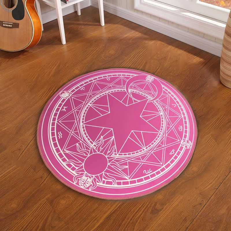 Волшебный круглый ковер Pentacle коврики с принтом для гостиной детский мультяшный