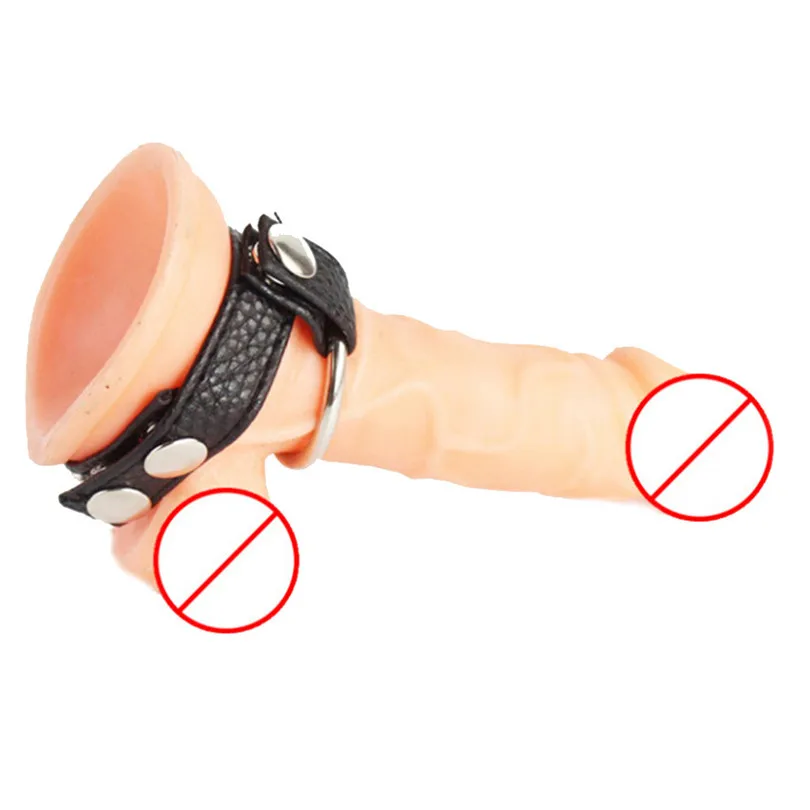 Мужское регулируемое кольцо из искусственной кожи для эрекции секс инструменты