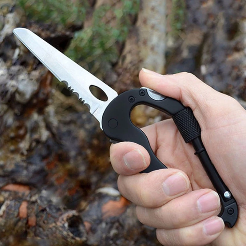 Self Defense Multi-function Tool Climbing Carabiner Security Hook Gear Buckle Outdoor Sports Safety defensa personal Parts | Безопасность