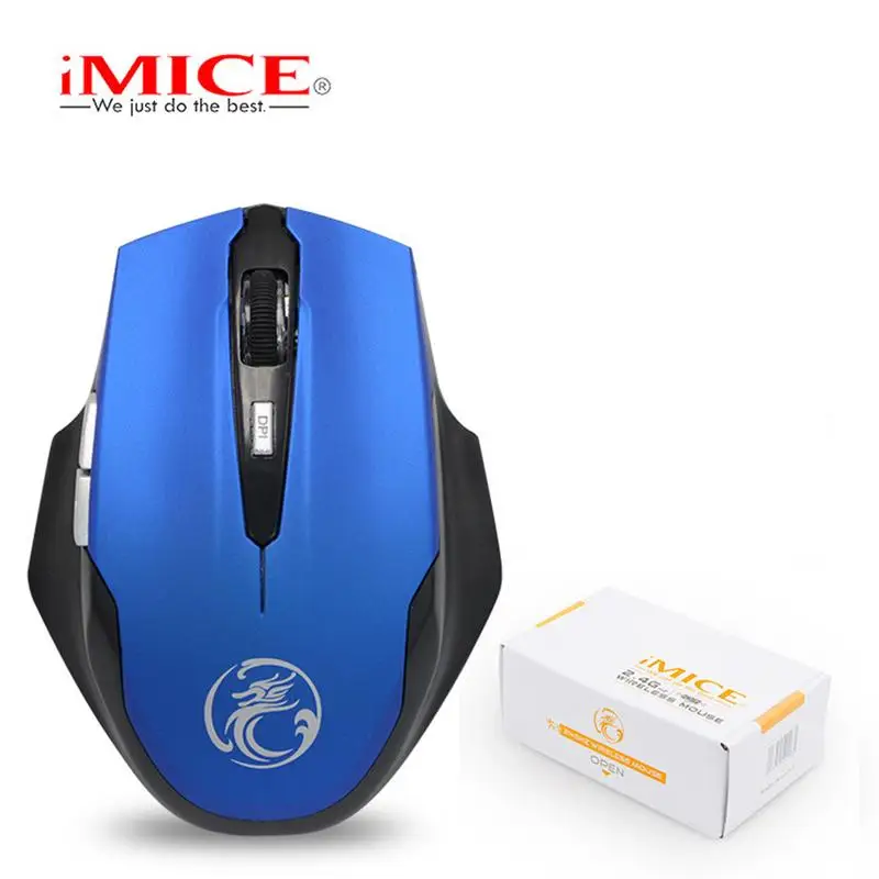 800~ 1600 dpi 2,4G Беспроводная офисная игровая мышь Автоматическая энергосберегающая деловая работа 6 клавиш Подарочная мышь для ПК компьютера ноутбука - Цвет: Blue
