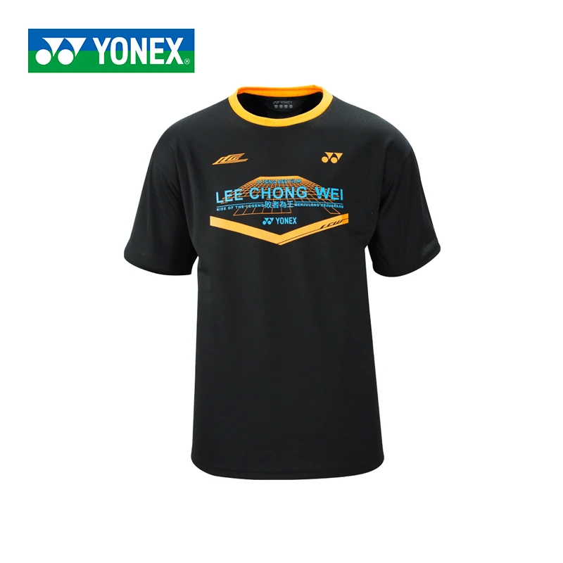 Новинка Yonex мужские футболки для бадминтона дышащие удобные быстросохнущие спортивные футболки с коротким рукавом для фитнеса Lee Chong Wei