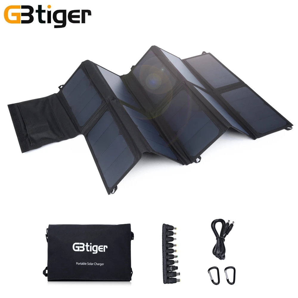 GBtiger 65 Вт USB и DC Выход солнечная панель складное солнечное зарядное устройство водонепроницаемый складной аварийный мешок для ноутбука телефона