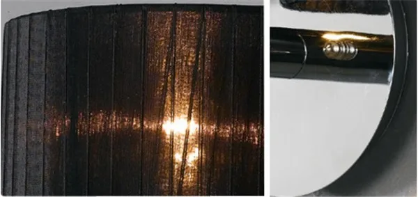 Простой современный настенный светильник бра для гостиницы хромированный