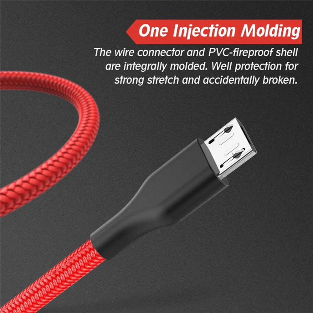 Кабель Micro USB для быстрой зарядки Huawei зарядного устройства Microusb Samsung S7 Xiaomi Redmi Note5