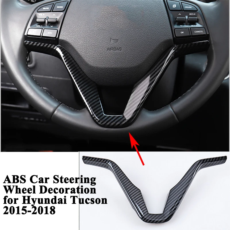 

1 шт., декоративная наклейка на руль автомобиля Hyundai Tucson 2015-2018