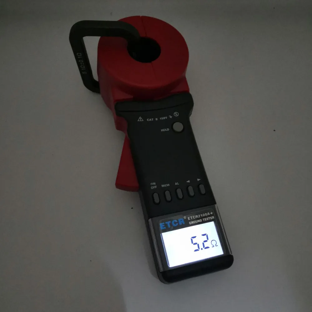 ETCR2100A+ цифровой зажим Сопротивление заземления метр тестер 0,01-200Ω