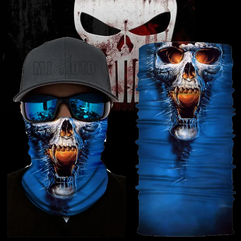 Джокер клоун унисекс наружная мотоциклетная маска для лица череп повязка на