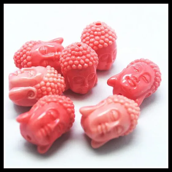 pink 10 шт. талисманы с головой Будды Бусины аксессуары большие размеры 18x25mm много цветов доступны Топ Модный чехол типа «сделай сам, соединительное устройство, ювелирная работа - Цвет: pink